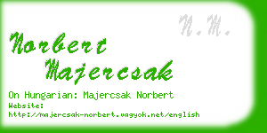 norbert majercsak business card